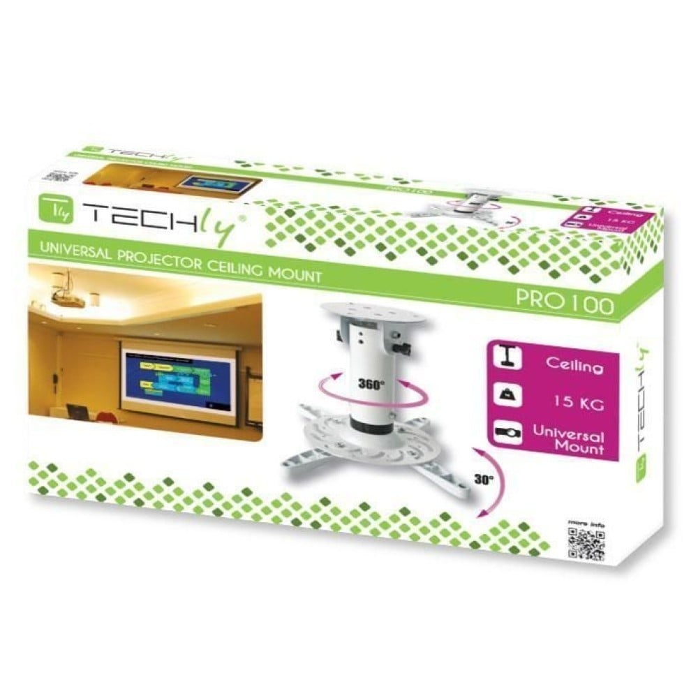 TECHLY Techly ICA-PM 200WH Braccio per proiettore da soffitto 20CM bianco - ACCESSORI ED ELEMENTI PER APPARECCHIATURA AUDIO | TecnoCARE.net Sabaudia, Latina, Terracina, San Felice Circeo e Pontinia