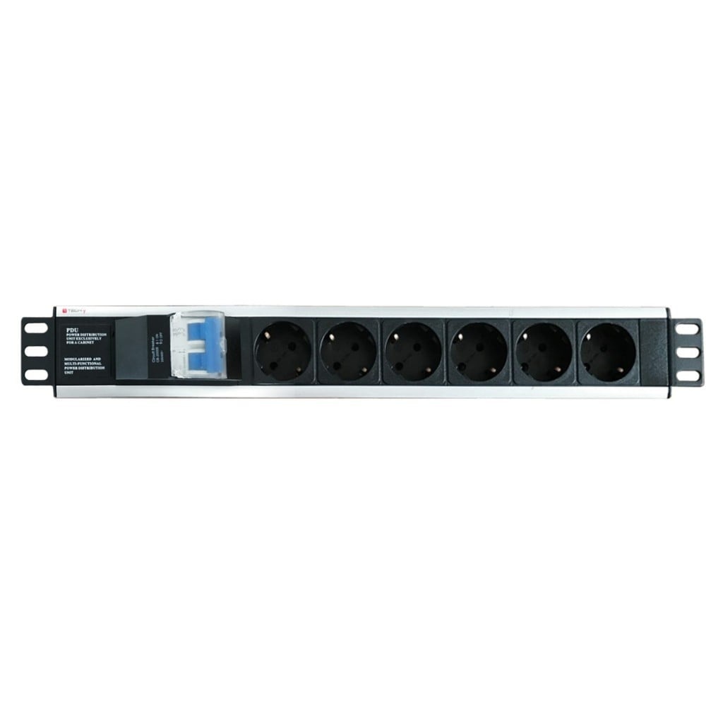 TECHLY Techly I-CASE STRIP-16SH Barra di alimentazione 19' 1.5U X6 - prese Schuko - BATTERIE E ALIMENTATORI | TecnoCARE.net Sabaudia, Latina, Terracina, San Felice Circeo e Pontinia