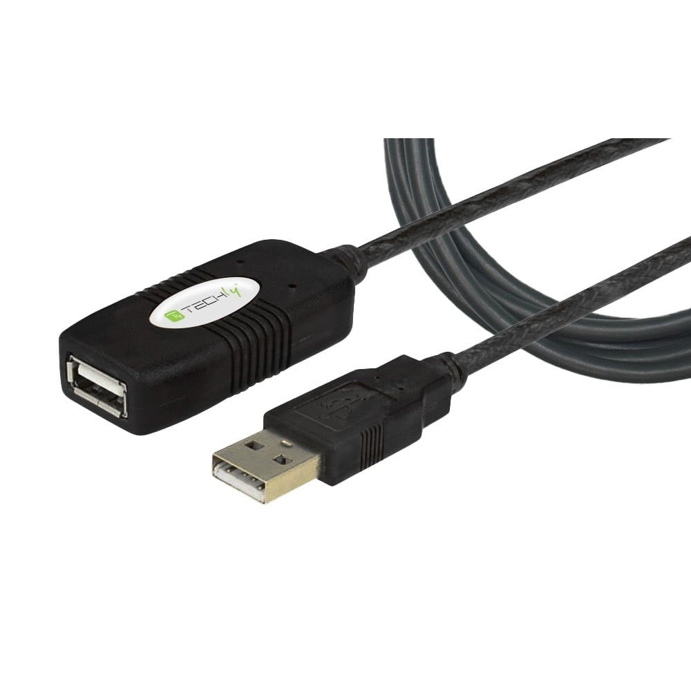 TECHLY Techly IUSB-REP10TY Cavo di Estensione Attivo USB 2.0 USB-A Maschio a USB-A Femmina 10m - CAVI PER COMPUTER E PERIFERICHE | TecnoCARE.net Sabaudia, Latina, Terracina, San Felice Circeo e Pontinia