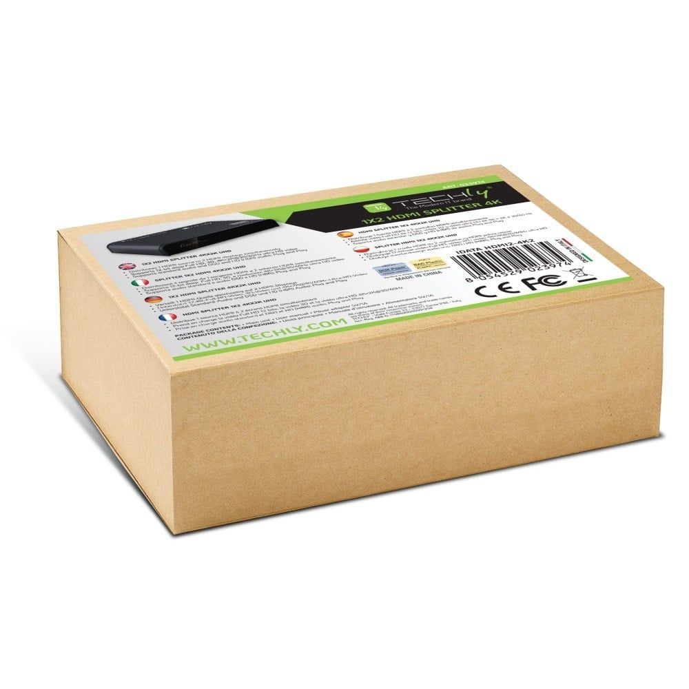 TECHLY Techly IDATA HDMI2-4K2 Splitter HDMI 2.0 4K@60Hz 1x2 attivo - ELABORAZIONI E DISTRIBUZIONI DEL SEGNALE | TecnoCARE.net Sabaudia, Latina, Terracina, San Felice Circeo e Pontinia
