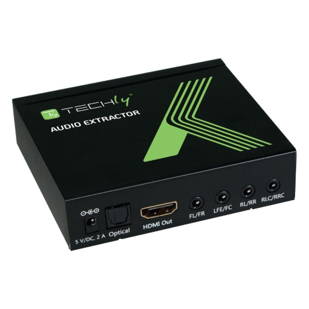 TECHLY Techly IDATA HDMI-EA74K Estrattore audio SPDIF 5.1CH, analogico 3.5mm 7.1CH HDMI 4K30Hz - ELABORAZIONI E DISTRIBUZIONI DEL SEGNALE | TecnoCARE.net Sabaudia, Latina, Terracina, San Felice Circeo e Pontinia