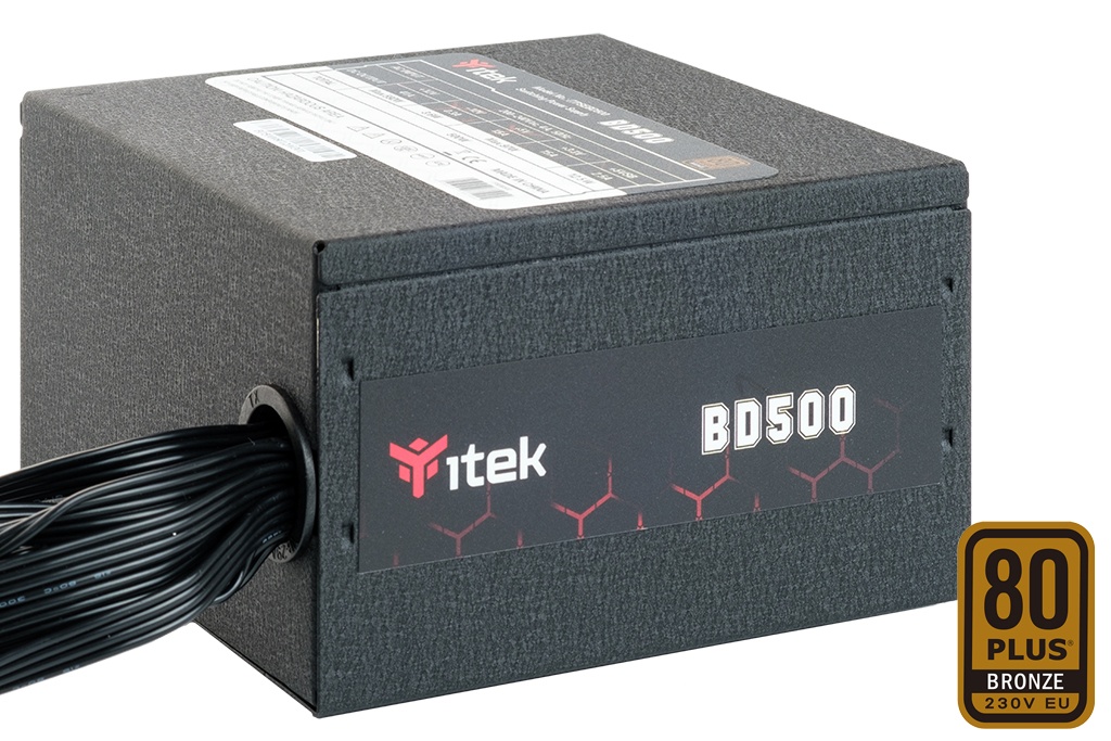 ITEK ITEK ALIMENTATORE BD500 - 500W, 80PLUS BRONZE, PFC ATTIVO, VENTOLA HDB 12CM, DC TO DC - ALIMENTATORI | TecnoCARE.net Sabaudia, Latina, Terracina, San Felice Circeo e Pontinia