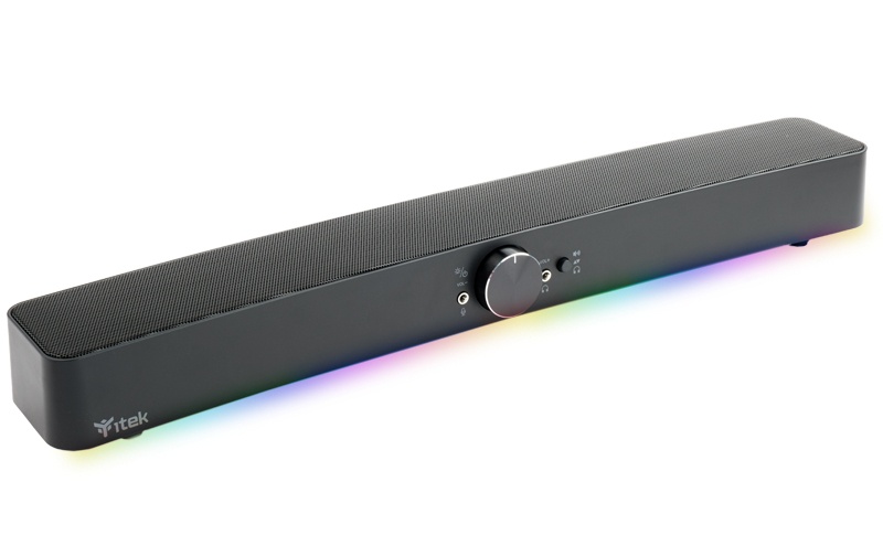 ITEK ITEK GAMING SOUNDBAR, RGB, BLUETOOTH, JACK 2x3.5mm, USCITA MIC E CUFFIE - ACCESSORI TV E MONITOR SOUNDBAR | TecnoCARE.net Sabaudia, Latina, Terracina, San Felice Circeo e Pontinia