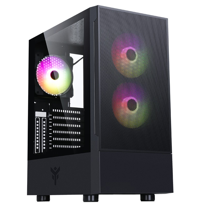 ITEK ITEK CASE SIISBE 3.0 - GAMING MIDDLE TOWER, 3X12CM ARGB FAN, USB3, SIDE PANEL TEMP GLASS WITH HINGE - CASE | TecnoCARE.net Sabaudia, Latina, Terracina, San Felice Circeo e Pontinia