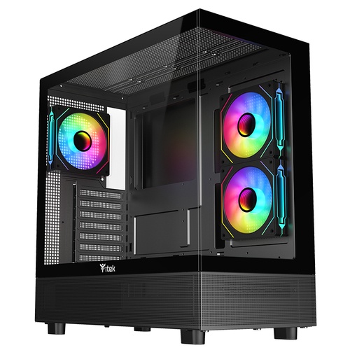 ITEK ITEK CASE SHOWBUI 42B, GAMING TOWER, ATX, 3X12CM ARGB FAN, 2XUSB3, TYPE-C, SIDE  FRONT PANEL TEMP G - CASE | TecnoCARE.net Sabaudia, Latina, Terracina, San Felice Circeo e Pontinia
