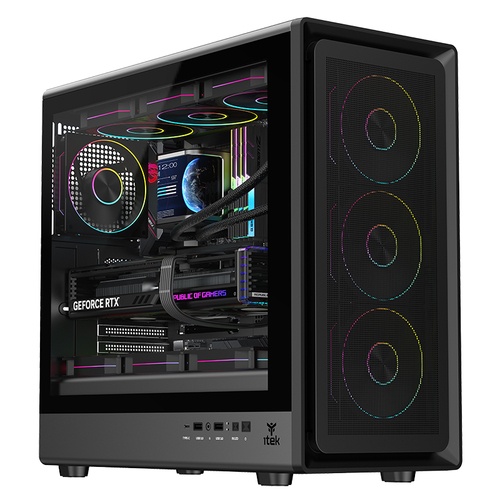 ITEK ITEK CASE MESHCORE 36B  GAMING TOWER ATX  4x14CM ARGB FAN  2xUSB3 TYPE-C TEMP GLASS SIDE PANEL - CASE | TecnoCARE.net Sabaudia, Latina, Terracina, San Felice Circeo e Pontinia