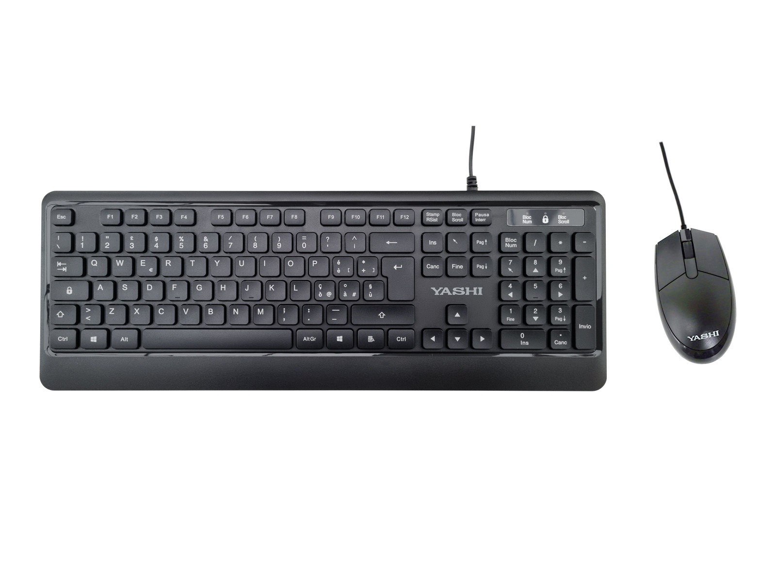 YASHI YASHI TASTIERA E MOUSE USB KIT, SOFT, NERO, ITA - TASTIERE | TecnoCARE.net Sabaudia, Latina, Terracina, San Felice Circeo e Pontinia