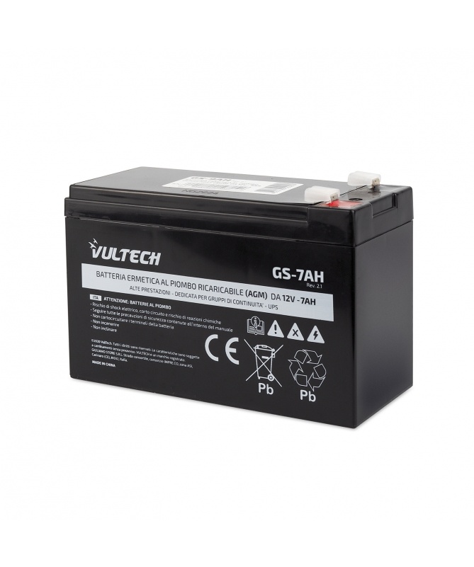 VULTECH VULTECH BATTERIA ERMETICA AL PIOMBO PER UPS 12V 7A - BATTERIE UPS | TecnoCARE.net Sabaudia, Latina, Terracina, San Felice Circeo e Pontinia