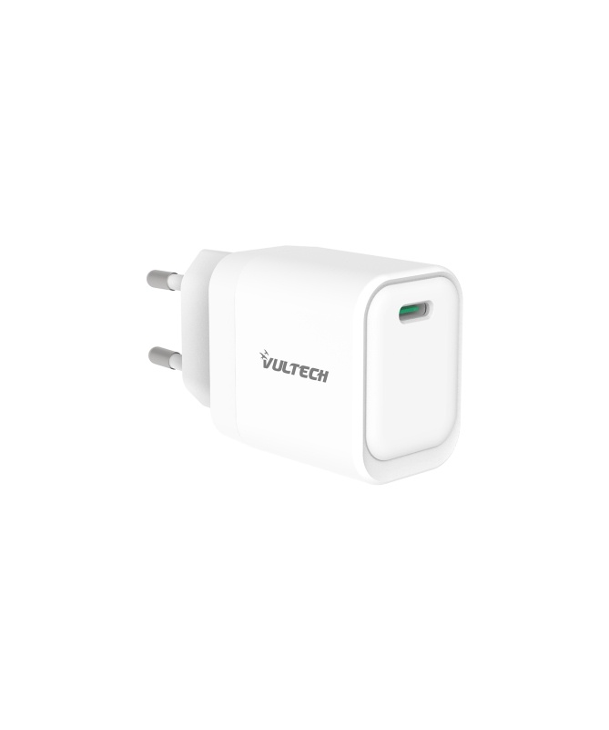 VULTECH VULTECH CARICATORE ADATTATORE UNIVERSALE, 1 X TYPE-C, PD45 GAN PPS 45W, BIANCO COMPATTO - CARICABATTERIE | TecnoCARE.net Sabaudia, Latina, Terracina, San Felice Circeo e Pontinia