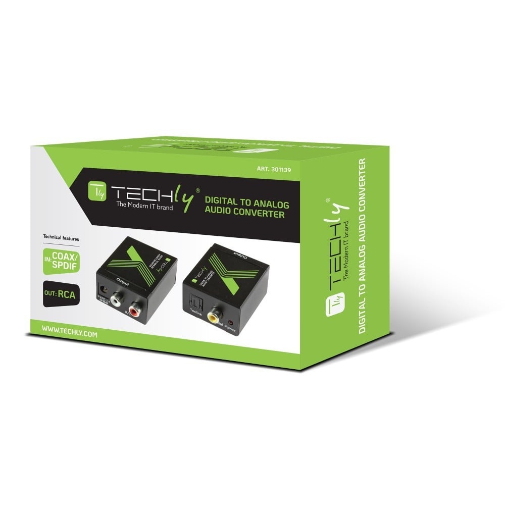 TECHLY Techly IDATA SPDIF-3 Convertitore DAC Digitale SPDIF/Coassiale a RCA Analogico L/R - CAVI PER COMPUTER E PERIFERICHE | TecnoCARE.net Sabaudia, Latina, Terracina, San Felice Circeo e Pontinia
