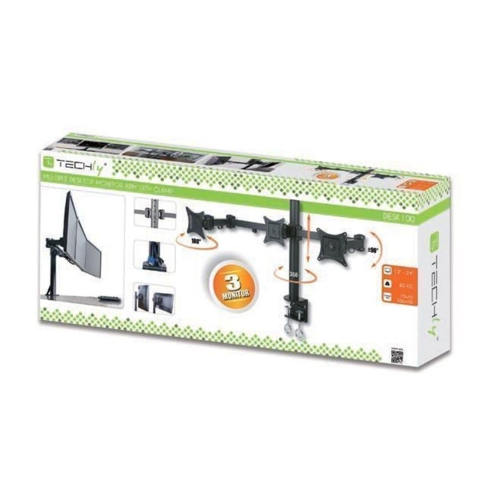 TECHLY Techly ICA-LCD 482-T Supporto per 3 monitori 13-24” LCD 10kg da scrivania rotante - MONITOR E ACCESSORI | TecnoCARE.net Sabaudia, Latina, Terracina, San Felice Circeo e Pontinia