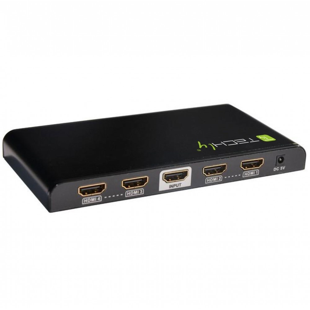 TECHLY Techly IDATA HDMI-4K4 Splitter HDMI 1.4 4K@30Hz 1x4 attivo - ELABORAZIONI E DISTRIBUZIONI DEL SEGNALE | TecnoCARE.net Sabaudia, Latina, Terracina, San Felice Circeo e Pontinia