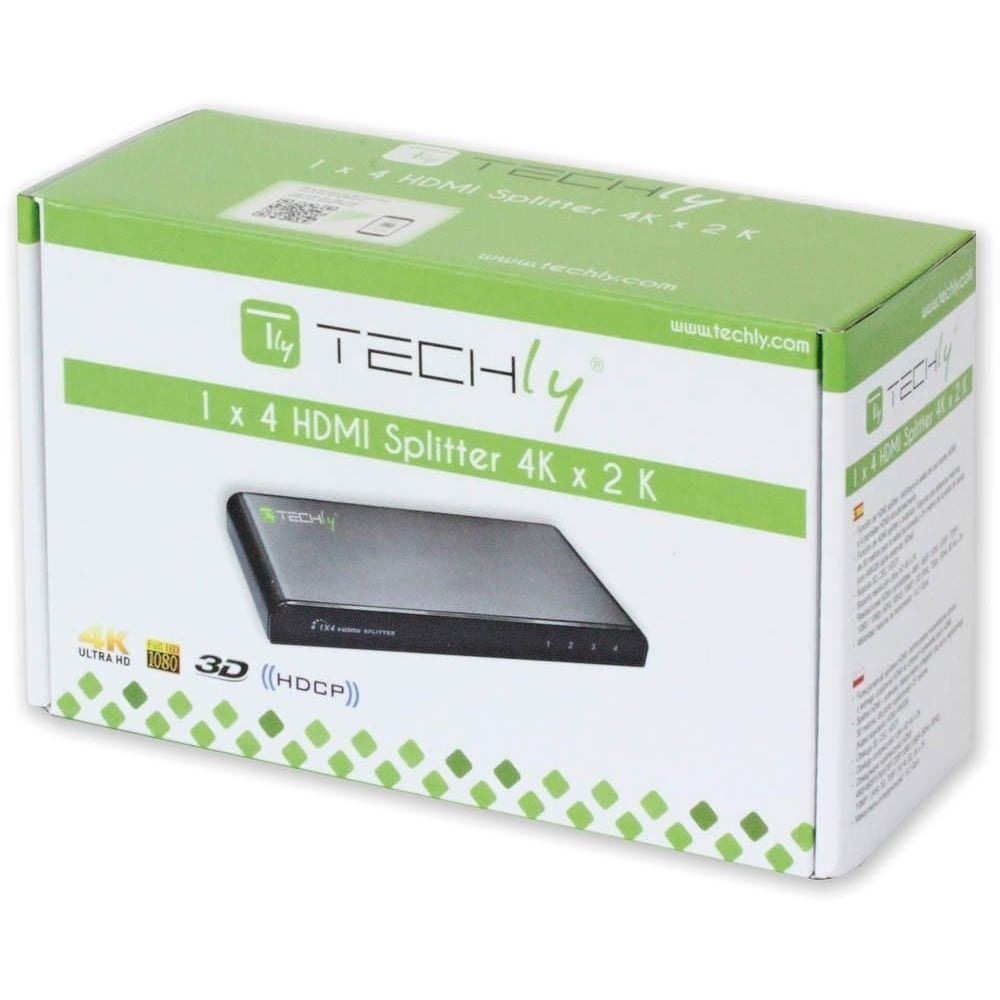 TECHLY Techly IDATA HDMI-4K4 Splitter HDMI 1.4 4K@30Hz 1x4 attivo - ELABORAZIONI E DISTRIBUZIONI DEL SEGNALE | TecnoCARE.net Sabaudia, Latina, Terracina, San Felice Circeo e Pontinia