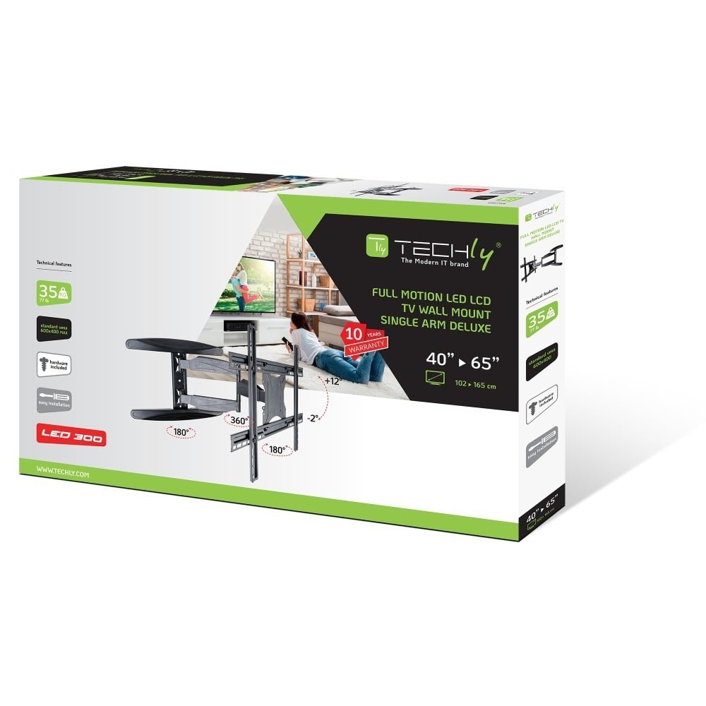 TECHLY Techly ICA-PLB 171L Supporto a parete per TV 40-65" LED/LCD 35kg girevole inclinabile - ACCESSORI ED ELEMENTI PER APPARECCHIATURA AUDIO | TecnoCARE.net Sabaudia, Latina, Terracina, San Felice Circeo e Pontinia
