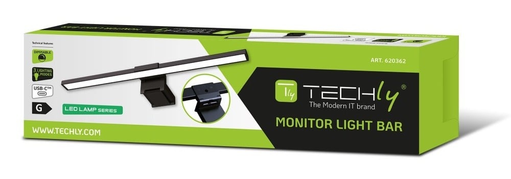 TECHLY Techly I-LAMP-DSK11 Lampada LED da Monitor 5W Touch Dimmabile - MONITOR E ACCESSORI | TecnoCARE.net Sabaudia, Latina, Terracina, San Felice Circeo e Pontinia