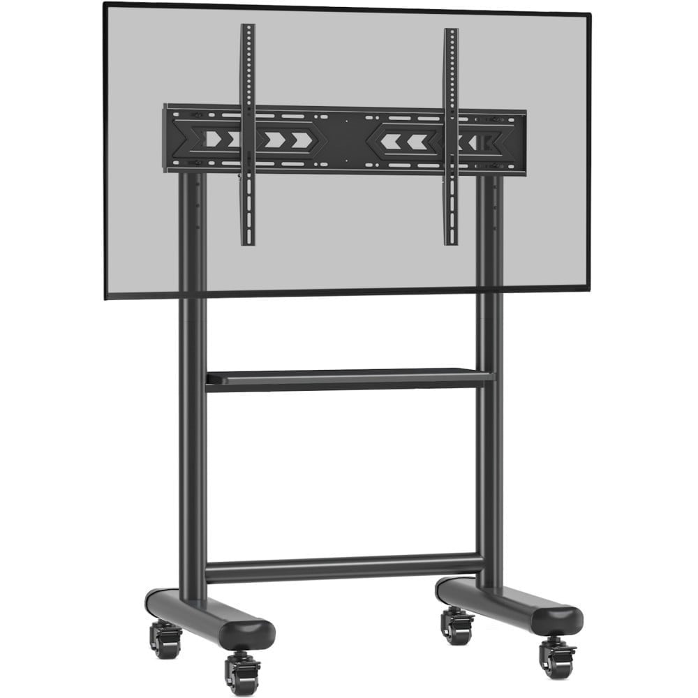 TECHLY Techly ICA-TR533BK Supporto TV mobile 60-86” fino a 68kg con ripiano AV regolabile - ACCESSORI ED ELEMENTI PER APPARECCHIATURA AUDIO | TecnoCARE.net Sabaudia, Latina, Terracina, San Felice Circeo e Pontinia