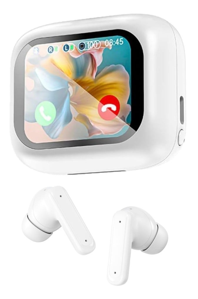 TECHLY Techly ICC SB-BLT08W Cuffie Bluetooth in-ear wireless, custodia con schermo LCD, cancellazione del rumore ANC, equalizzatore - AUDIO E CUFFIE PORTATILI | TecnoCARE.net Sabaudia, Latina, Terracina, San Felice Circeo e Pontinia