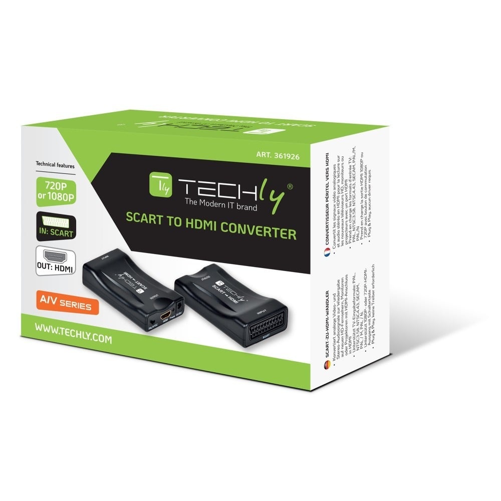 TECHLY Techly IDATA SCART-HDMI3 Convertitore AV Euro SCART a HDMI 720p/1080p - ELABORAZIONI E DISTRIBUZIONI DEL SEGNALE | TecnoCARE.net Sabaudia, Latina, Terracina, San Felice Circeo e Pontinia