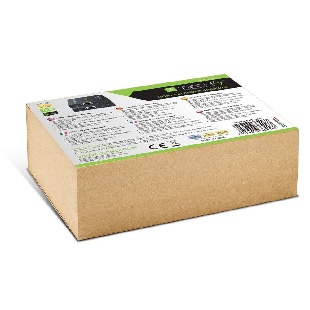 TECHLY Techly IDATA EXT-565 Estensore HDMI 2.0 4K60Hz fino a 70m su Cat6 con IR - ELABORAZIONI E DISTRIBUZIONI DEL SEGNALE | TecnoCARE.net Sabaudia, Latina, Terracina, San Felice Circeo e Pontinia