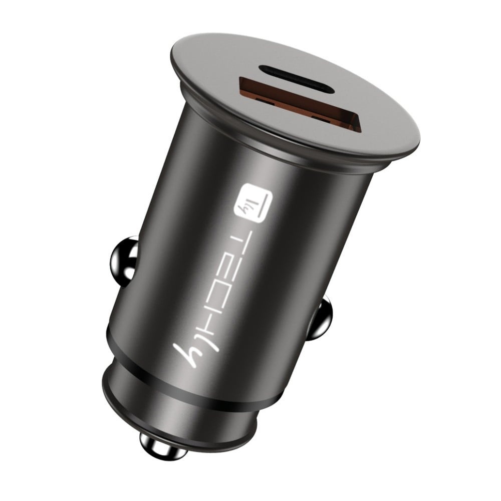 TECHLY Techly IUSB2-CAR5-AC38W Caricatore per auto USB-C & USB-A 38W/3A 5-12V - BATTERIE E ALIMENTATORI | TecnoCARE.net Sabaudia, Latina, Terracina, San Felice Circeo e Pontinia