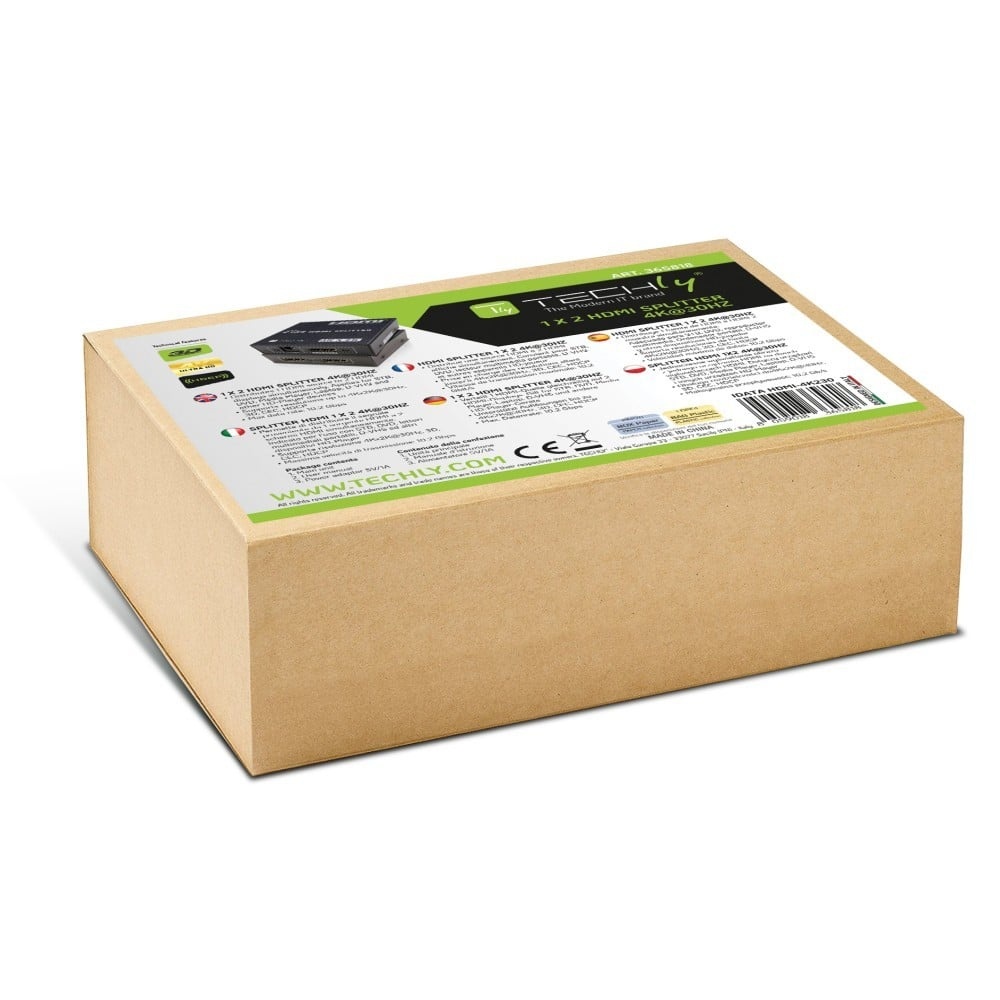 TECHLY Techly IDATA HDMI-4K230 Splitter HDMI 1.4 4K@30Hz 1x2 attivo - ELABORAZIONI E DISTRIBUZIONI DEL SEGNALE | TecnoCARE.net Sabaudia, Latina, Terracina, San Felice Circeo e Pontinia