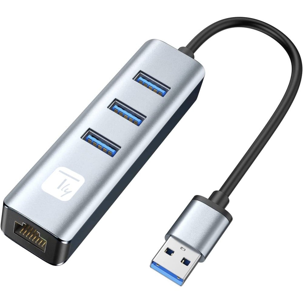TECHLY Techly IDATA USB-ETGIGA3AA Scheda di rete/adapter USB 3.0 a RJ45 Gigabit, hub 3x USB-A - PC | TecnoCARE.net Sabaudia, Latina, Terracina, San Felice Circeo e Pontinia