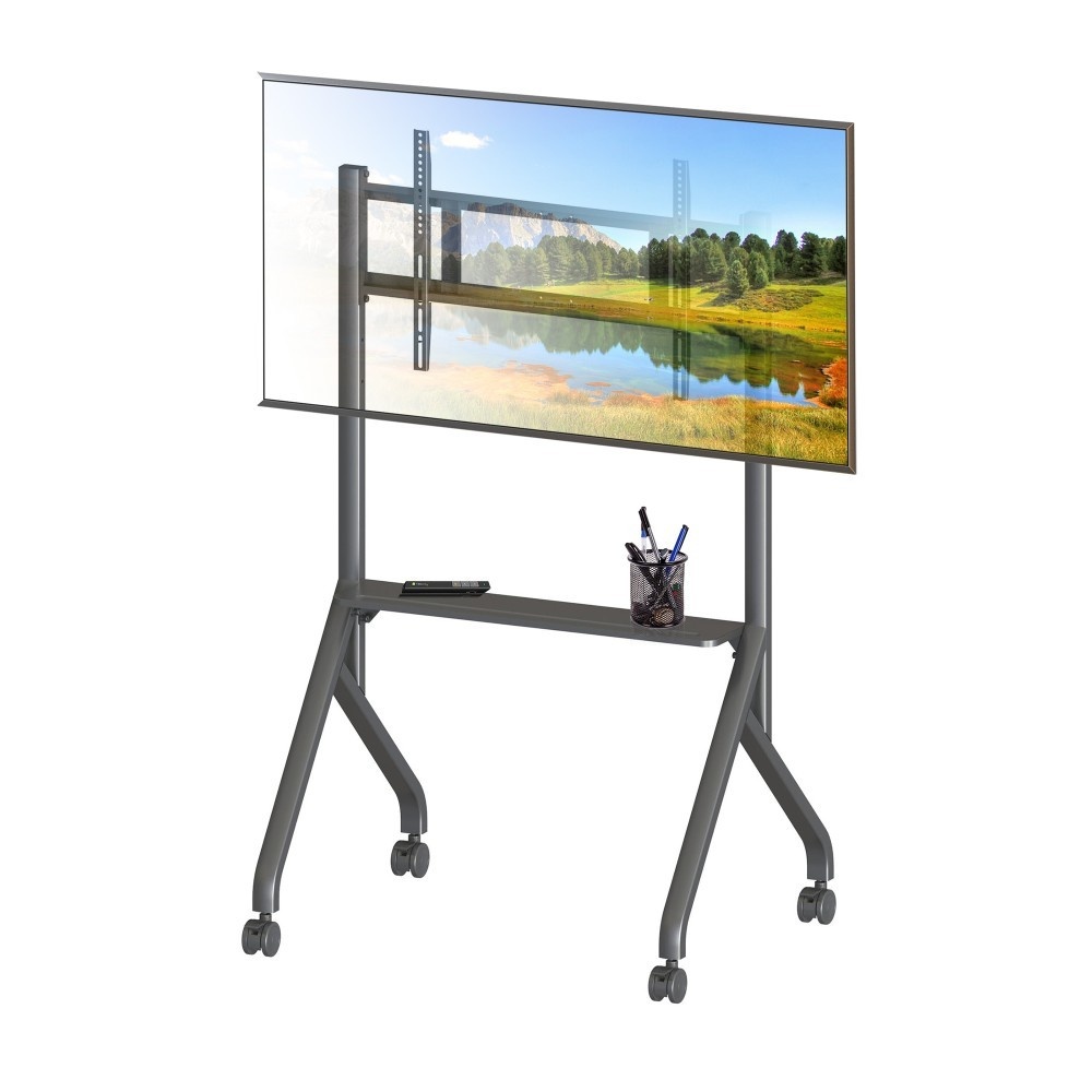 TECHLY Techly ICA-TR53MB Supporto TV mobile 55-86" fino a 80kg con ripiano AV regolabile - ACCESSORI ED ELEMENTI PER APPARECCHIATURA AUDIO | TecnoCARE.net Sabaudia, Latina, Terracina, San Felice Circeo e Pontinia