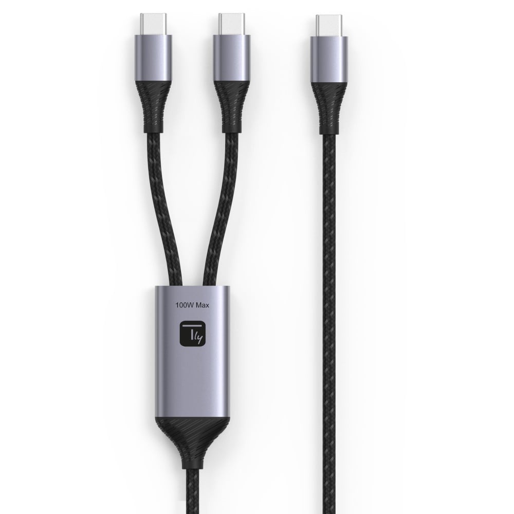 TECHLY Techly ICOC MU2C-2C100W Cavo di ricarica USB-C a 2x USB-C 100W 1,5m PD QC PPS - CAVI PER COMPUTER E PERIFERICHE | TecnoCARE.net Sabaudia, Latina, Terracina, San Felice Circeo e Pontinia