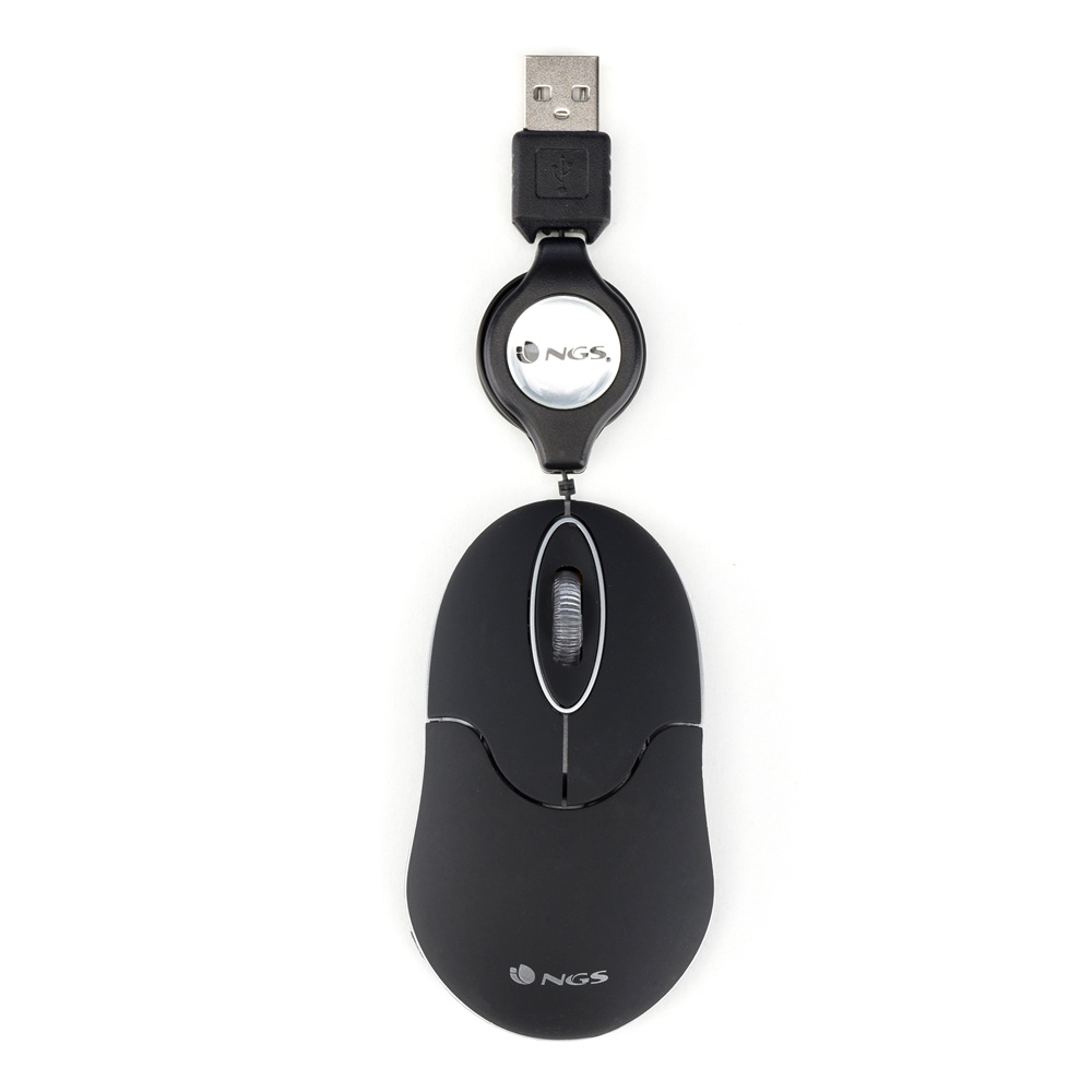 NGS NGS MOUSE USB 3 TASTI 1000DPI CAVO RETRATTILE COLORE NERO - MOUSE | TecnoCARE.net Sabaudia, Latina, Terracina, San Felice Circeo e Pontinia