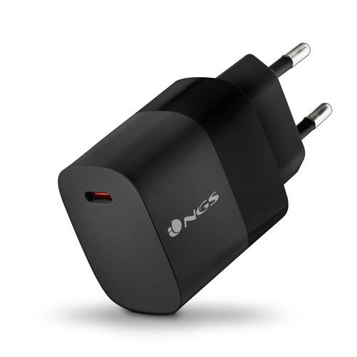 NGS NGS CARICATORE DA PARETE ULTRAVELOCE DA 20W USB-C TYPE C, NERO - CARICABATTERIE | TecnoCARE.net Sabaudia, Latina, Terracina, San Felice Circeo e Pontinia