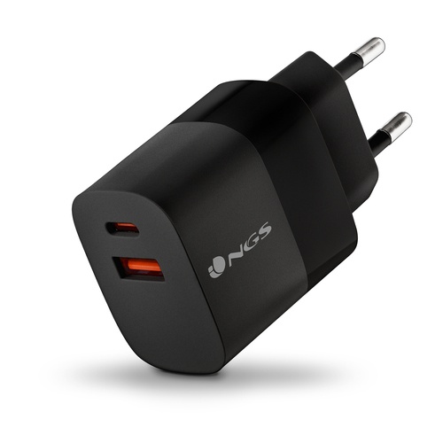 NGS NGS CARICATORE DA PARETE ULTRAVELOCE DA 45W CON 2 PORTE: USB-C + USB-A - CARICABATTERIE | TecnoCARE.net Sabaudia, Latina, Terracina, San Felice Circeo e Pontinia