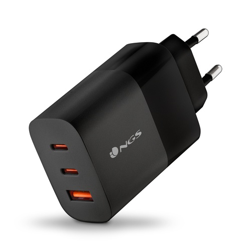NGS NGS CARICATORE DA PARETE ULTRAVELOCE DA 65 W CON 3 PORTE: 2 USB-C + USB-A - CARICABATTERIE | TecnoCARE.net Sabaudia, Latina, Terracina, San Felice Circeo e Pontinia