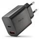 NGS NGS ERA 30W BLACK: CARICATORE GaN DA PARETE UNIVERSALE DA 30W con 2 porte: USB-C + USB-A - CARICABATTERIE | TecnoCARE.net Sabaudia, Latina, Terracina, San Felice Circeo e Pontinia