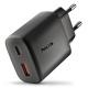 NGS NGS ERA 45W BLACK: CARICATORE GaN DA PARETE UNIVERSALE DA 45W con 2 porte: USB-C + USB-A - CARICABATTERIE | TecnoCARE.net Sabaudia, Latina, Terracina, San Felice Circeo e Pontinia