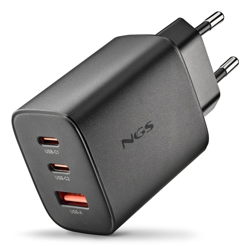 NGS NGS ERA 65W: CARICATORE GaN DA PARETE UNIVERSALE DA 65W CON 3 porte: 2x USB-C + USB-A - CARICABATTERIE | TecnoCARE.net Sabaudia, Latina, Terracina, San Felice Circeo e Pontinia