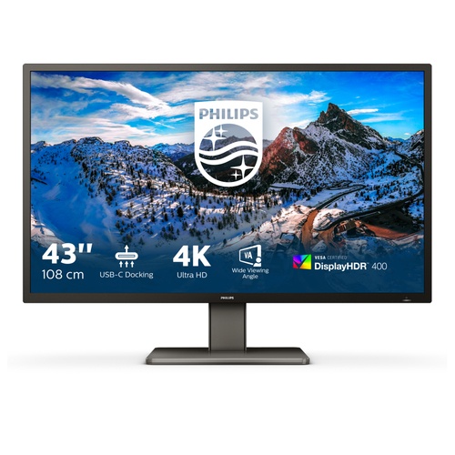PHILIPS Philips P Line 439P1/00 Monitor PC 108 cm (42.5") 3840 x 2160 Pixel 4K Ultra HD LCD Nero - MONITOR E ACCESSORI | TecnoCARE.net Sabaudia, Latina, Terracina, San Felice Circeo e Pontinia
