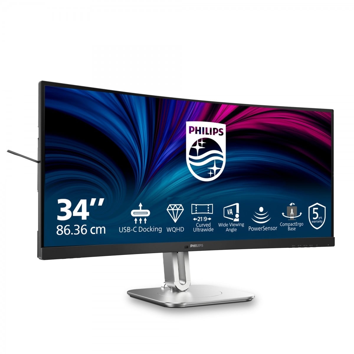 PHILIPS Philips Serie 5000 34B2U5600C/00 Monitor PC 86,4 cm (34") 3440 x 1440 Pixel Dual QHD LCD Grigio - MONITOR E ACCESSORI | TecnoCARE.net Sabaudia, Latina, Terracina, San Felice Circeo e Pontinia