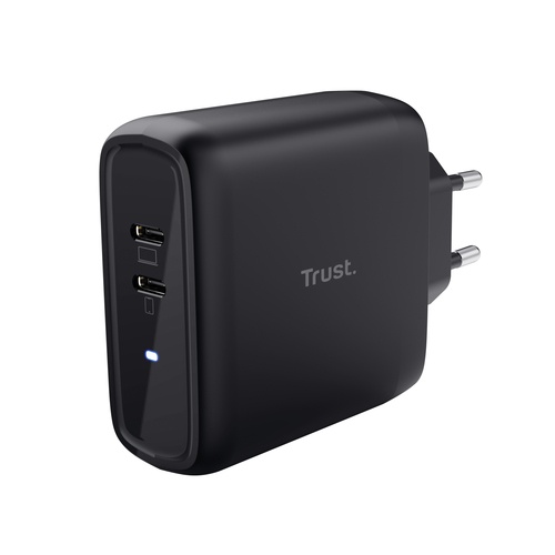TRUST TRUST CARICATORE MAXO 65W 2P USB-C, NERO - CARICABATTERIE | TecnoCARE.net Sabaudia, Latina, Terracina, San Felice Circeo e Pontinia