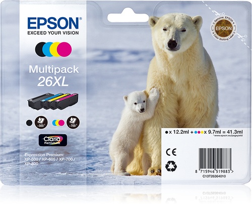 EPSON Epson C13T26364010 Claria Premium Confezione di Inchiostri a 4 Colori - STAMPANTI E SCANNER | TecnoCARE.net Sabaudia, Latina, Terracina, San Felice Circeo e Pontinia