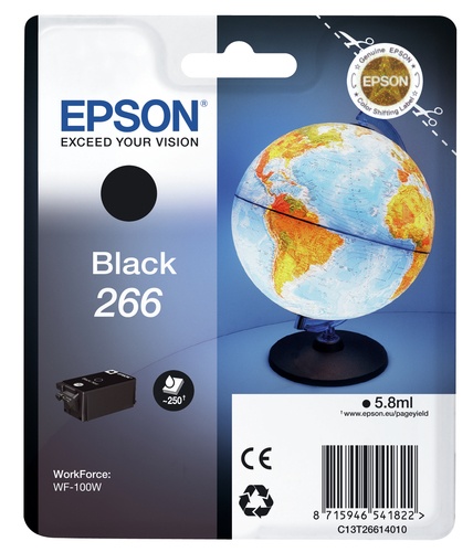EPSON EPSON SINGLEPACK BLACK 266 INK CARTRIDGE WF-100W 5,8ML - CARTUCCE INKJET | TecnoCARE.net Sabaudia, Latina, Terracina, San Felice Circeo e Pontinia