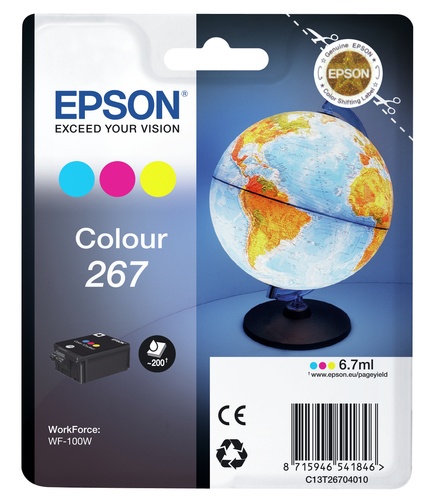 EPSON EPSON SINGLEPACK COLOUR 267 INK CARTRIDGE WF-100W - CARTUCCE INKJET | TecnoCARE.net Sabaudia, Latina, Terracina, San Felice Circeo e Pontinia