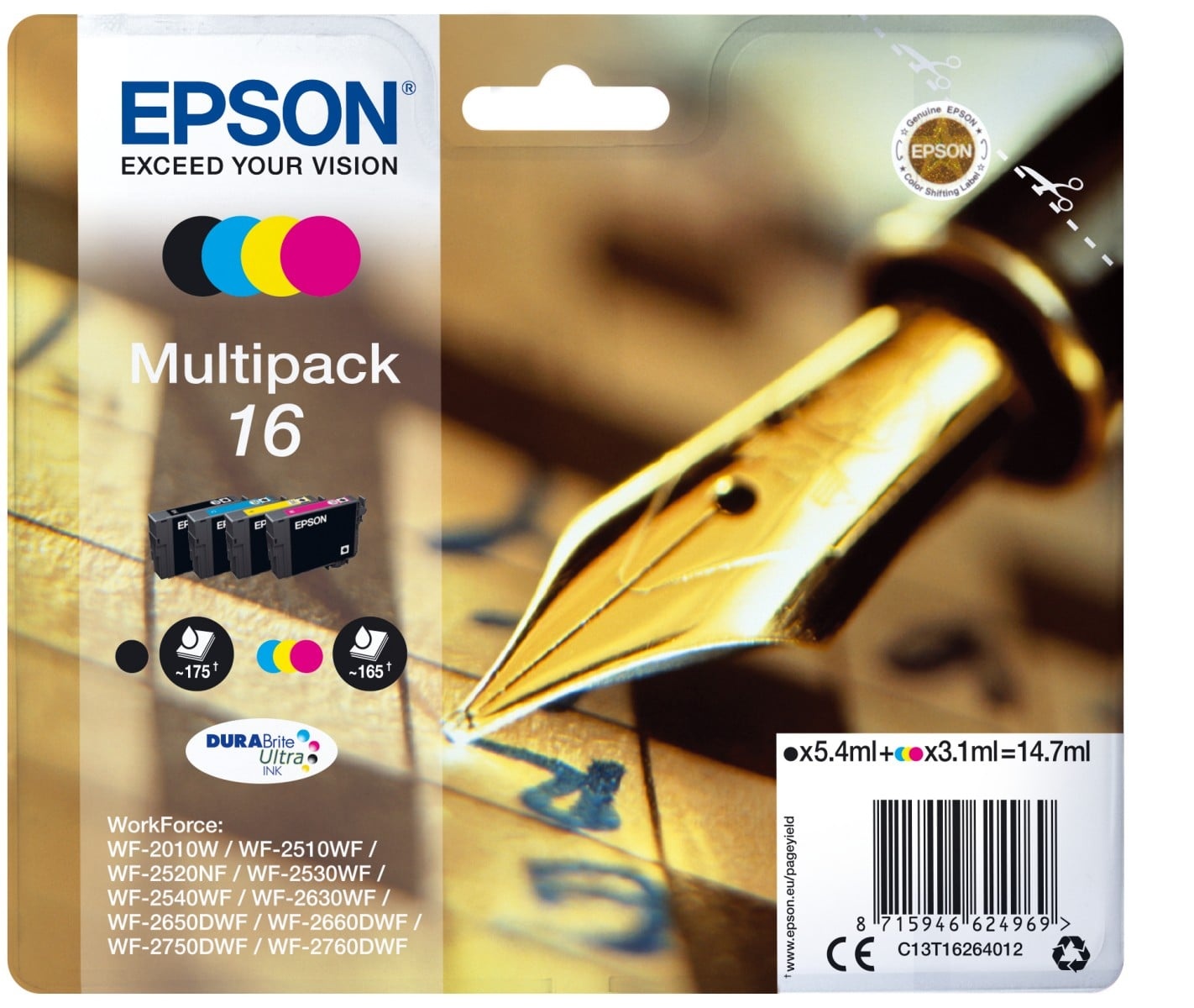 EPSON Epson C13T16264022 Multipack di inchiostro pigmentato serie 16 - STAMPANTI E SCANNER | TecnoCARE.net Sabaudia, Latina, Terracina, San Felice Circeo e Pontinia