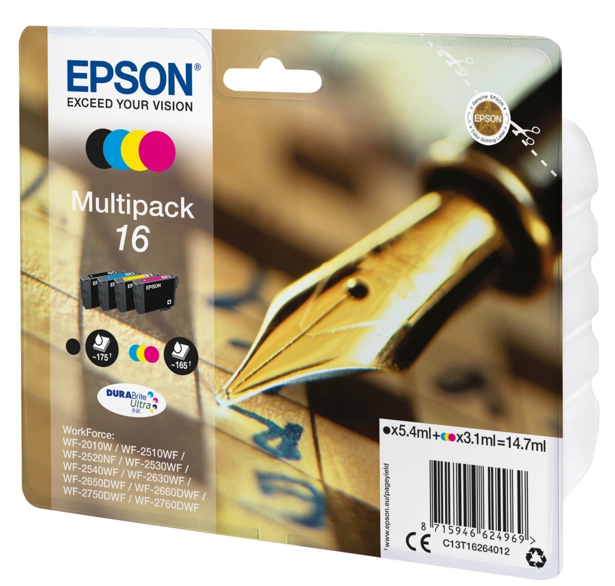EPSON Epson C13T16264022 Multipack di inchiostro pigmentato serie 16 - STAMPANTI E SCANNER | TecnoCARE.net Sabaudia, Latina, Terracina, San Felice Circeo e Pontinia