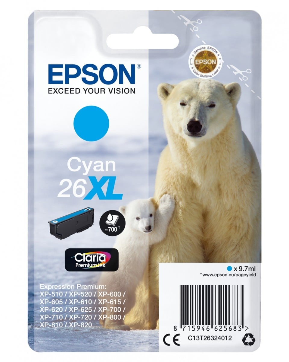 EPSON Epson C13T26324012 Cartuccia d'inchiostro ciano ad alta capacità 700 pagine - STAMPANTI E SCANNER | TecnoCARE.net Sabaudia, Latina, Terracina, San Felice Circeo e Pontinia