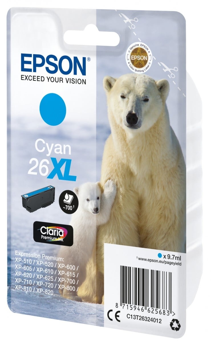 EPSON Epson C13T26324012 Cartuccia d'inchiostro ciano ad alta capacità 700 pagine - STAMPANTI E SCANNER | TecnoCARE.net Sabaudia, Latina, Terracina, San Felice Circeo e Pontinia