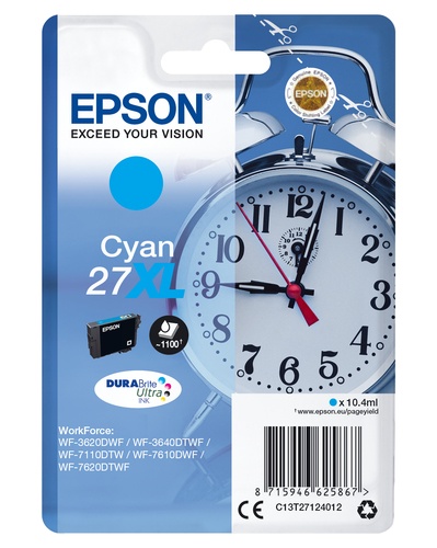 EPSON EPSON CART. INK CIANO 27XL SERIE SVEGLIA PER WF-7620 - CARTUCCE INKJET | TecnoCARE.net Sabaudia, Latina, Terracina, San Felice Circeo e Pontinia