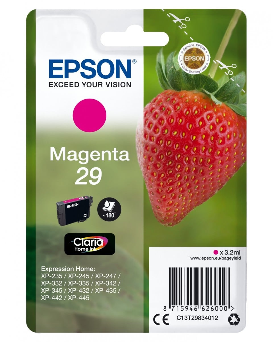 EPSON Epson Strawberry Cartuccia Fragole Magenta Inchiostri Claria Home 29 - STAMPANTI E SCANNER | TecnoCARE.net Sabaudia, Latina, Terracina, San Felice Circeo e Pontinia