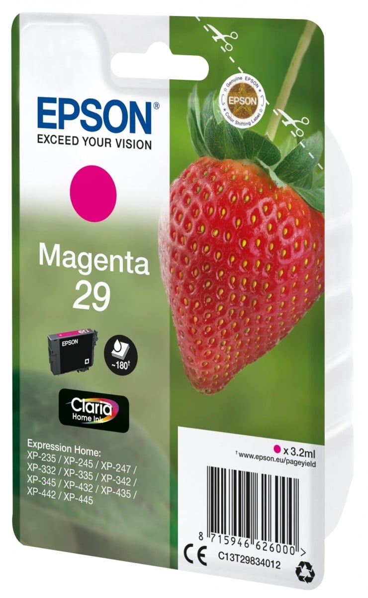 EPSON Epson Strawberry Cartuccia Fragole Magenta Inchiostri Claria Home 29 - STAMPANTI E SCANNER | TecnoCARE.net Sabaudia, Latina, Terracina, San Felice Circeo e Pontinia