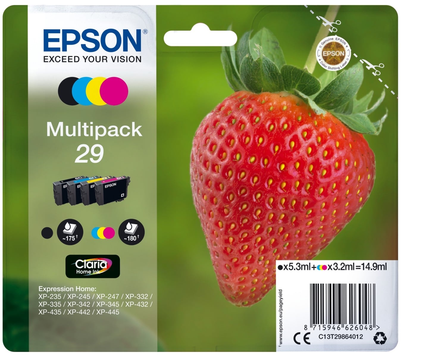 EPSON Epson C13T29864022 Multipack Fragola 4 Colori Inchiostro Claria Home - STAMPANTI E SCANNER | TecnoCARE.net Sabaudia, Latina, Terracina, San Felice Circeo e Pontinia