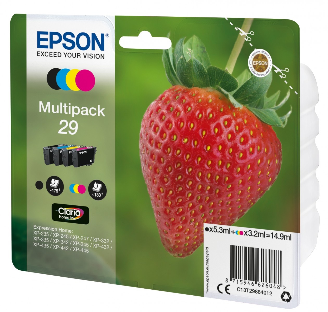 EPSON Epson C13T29864022 Multipack Fragola 4 Colori Inchiostro Claria Home - STAMPANTI E SCANNER | TecnoCARE.net Sabaudia, Latina, Terracina, San Felice Circeo e Pontinia